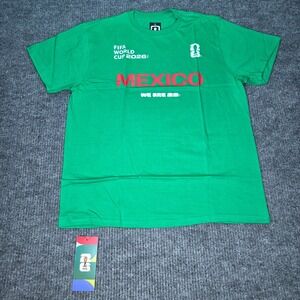 FIFA World Cup 2026‎ T Shirt Mens Large Green Mexico Graphic Soccer Tee New